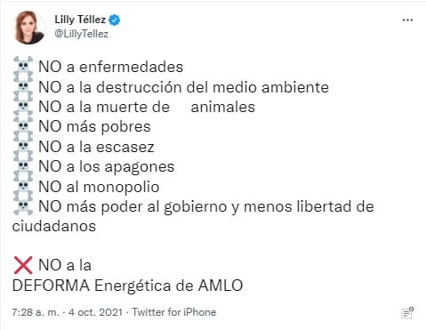 Lilly Téllez sobre la reforma eléctrica de AMLO