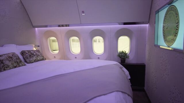 Interior avión presidencial