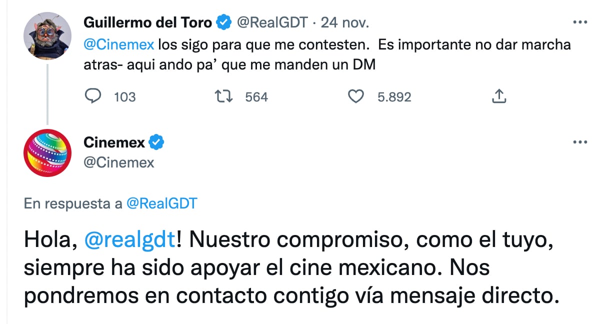 Guillermo del Toro y Cinemex