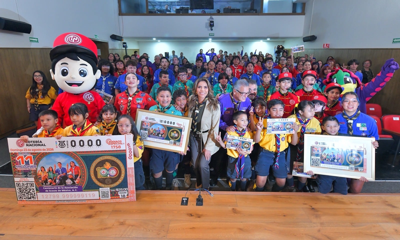 Lotería Nacional celebra 100 años de Scouts de México con billete conmemorativo.