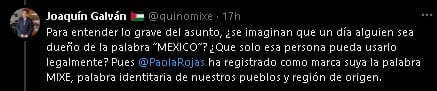 Argumentos sobre lo grave de que Paola Rojas llame a su mexcal Mixes.