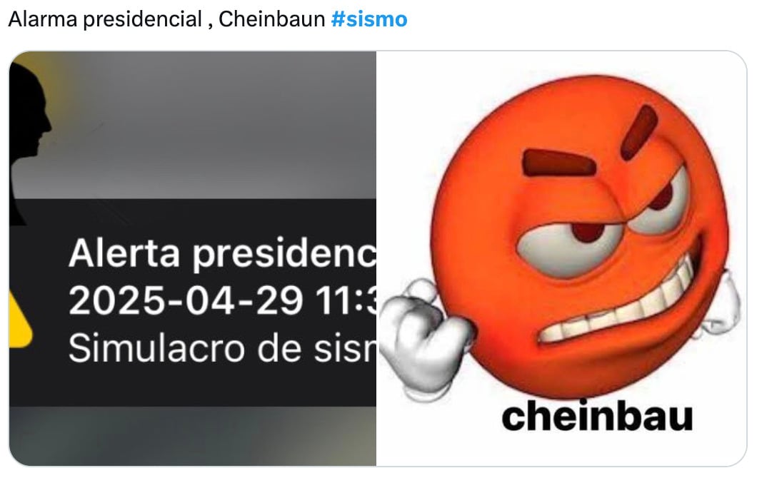 Memes del simulacro nacional 2025