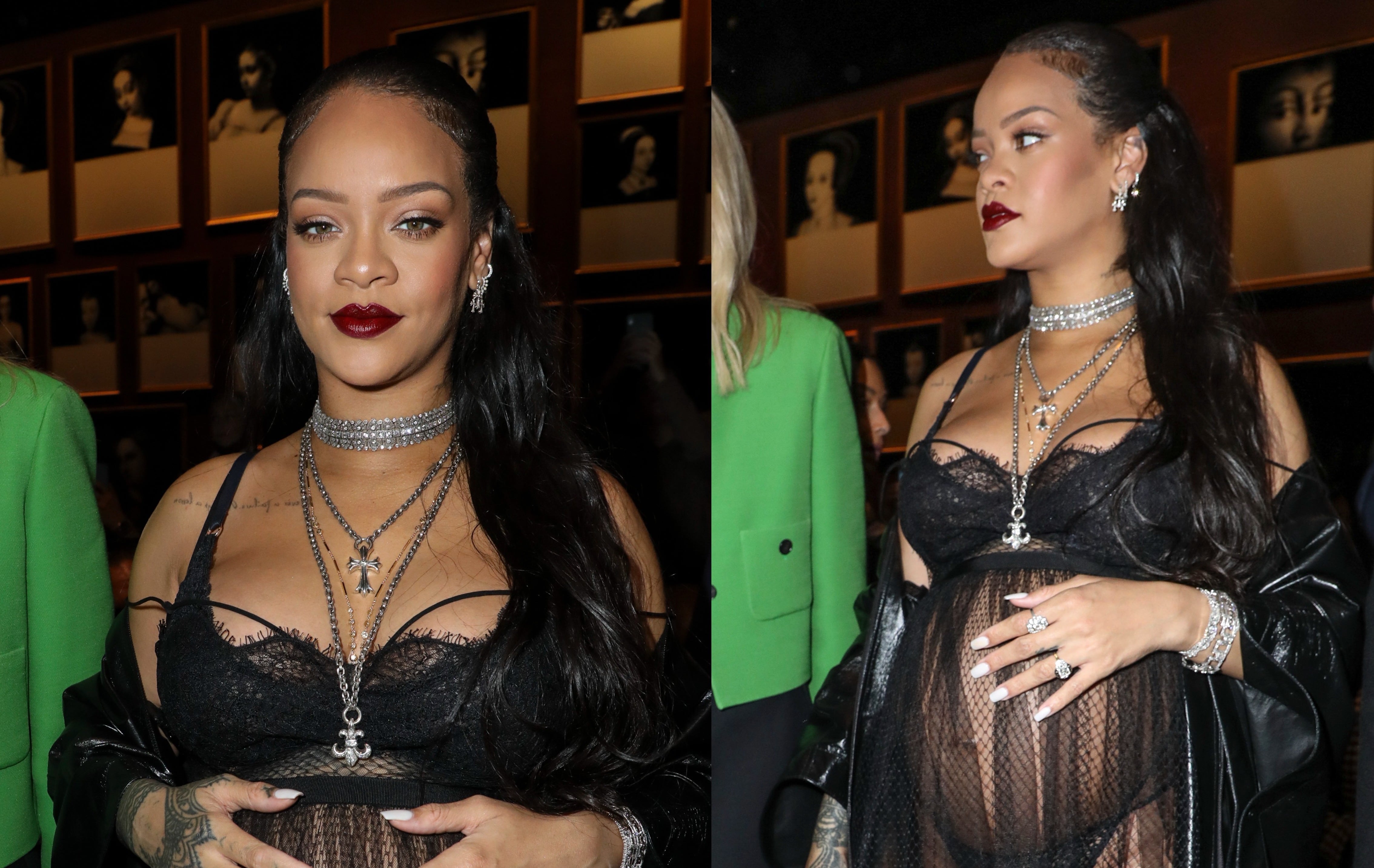 Rihanna en el desfile de Dior 2022