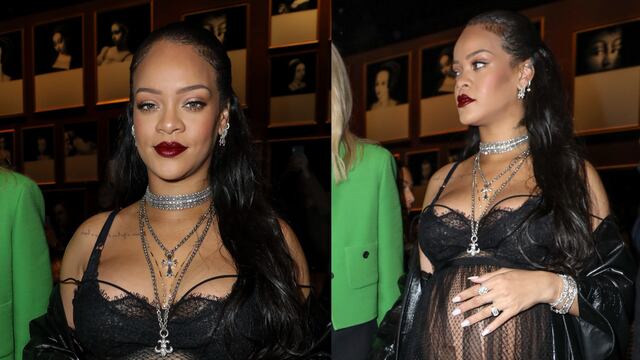 Rihanna en el desfile de Dior 2022