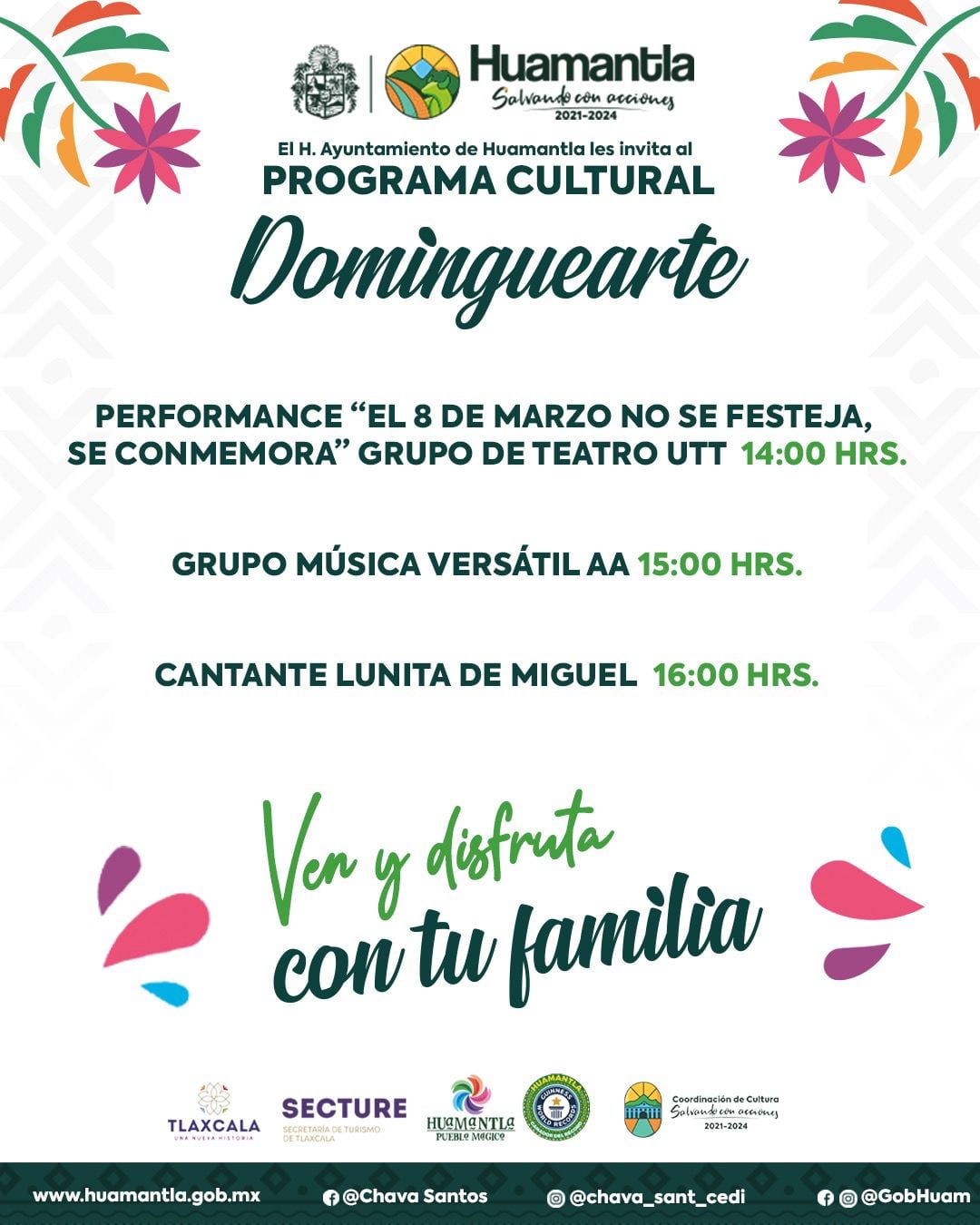 Huamantla, Tlaxala: Dominguearte prepara presentaciones artísticas.