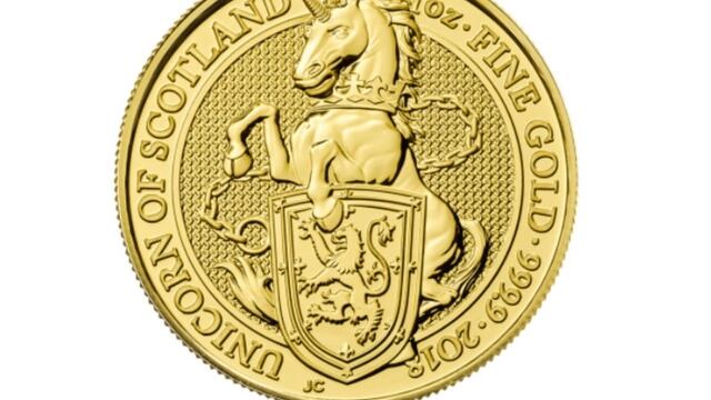 Moneda representativa de Escocia - Unicornio (Colección "The Queen´s Beats")