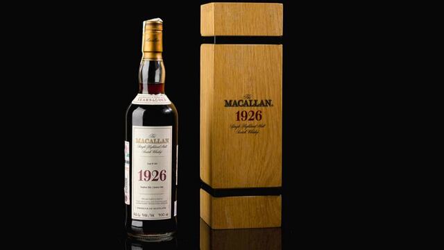 Botella de whisky más caro del mundo: una Macallan 1926.