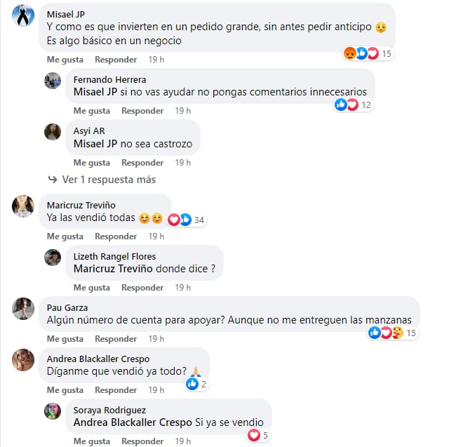 Reacciones al comerciante que preparo 1500 manzanas con caramelo
