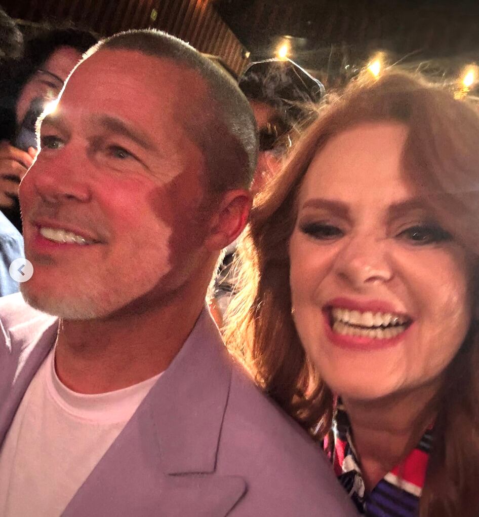 Erika Buenfil conoció a Brad Pitt durante la alfombra roja organizada por Warner Bros