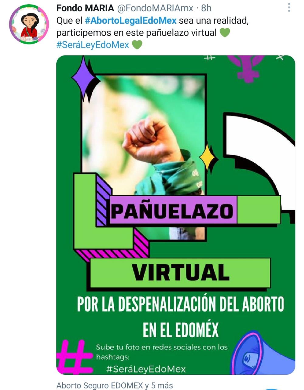 Pañuelazo en redes sociales