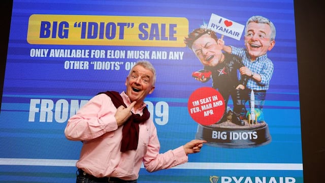 O'Leary, de Ryanair, ignora la amenaza de adquisición de Elon Musk