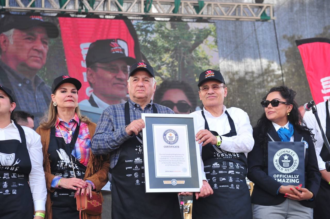 Sonora logra Record Guinness de la carne asada más grande del mundo