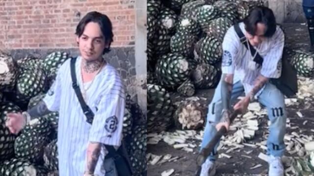Natanael Cano trató de "enseñar cómo se hace el tequila" y le salió mal