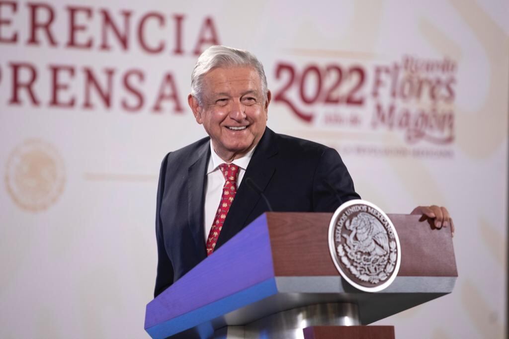 AMLO en la conferencia mañanera del 6 de junio de 2022
