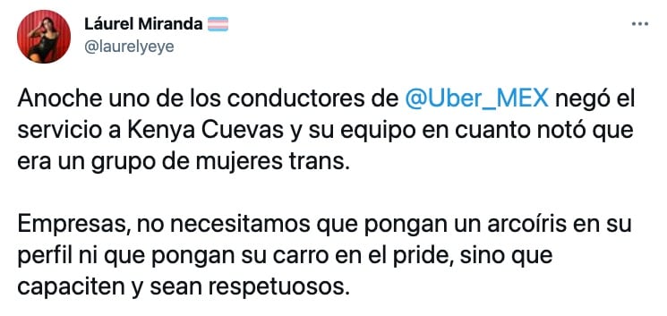 Uber transfóbico