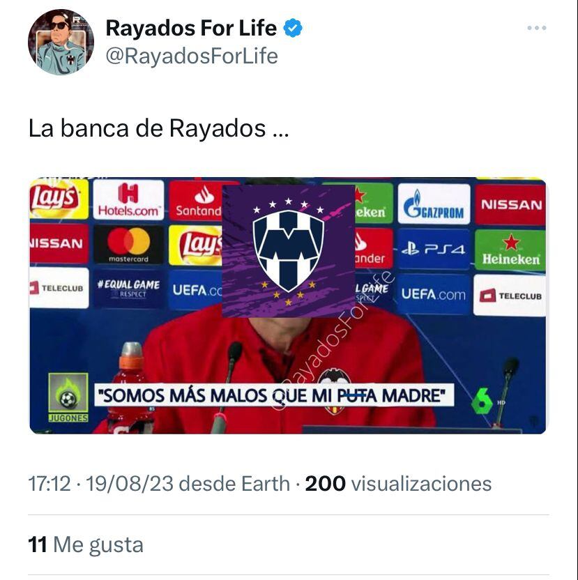 Memes Rayados de Monterrey.