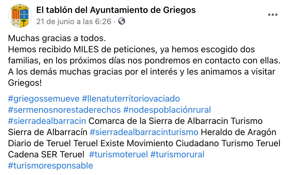 Anuncio de Griegos, España