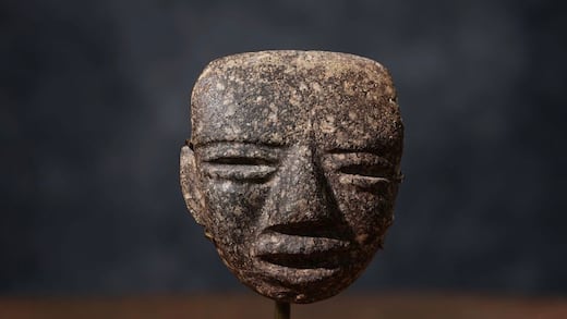 Máscara maya será puesta a subasta en Barcelona