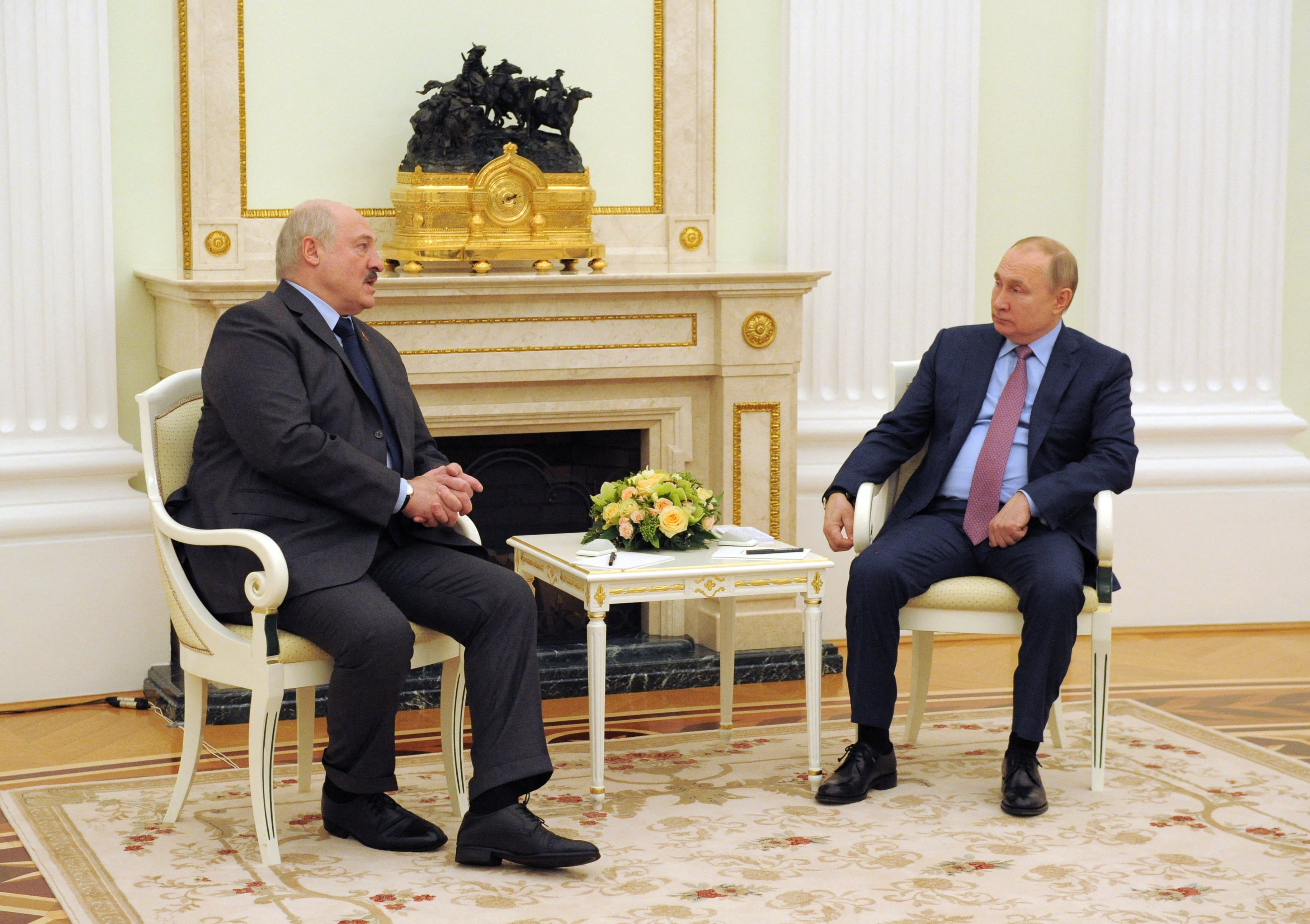 Vladimir Putin y el dictador de Bielorrusia, Alexander Lukashenko