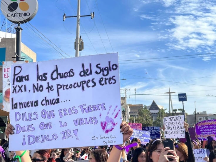 Protesta de mujeres en el Día Internacional de la Mujer/Foto: Vanessa Félix