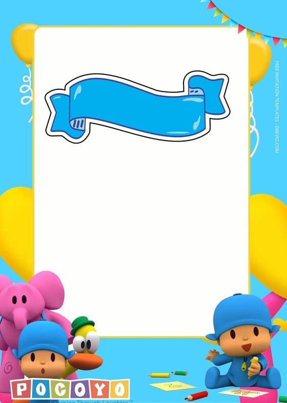 Tarjetas de Pocoyó para graduación
