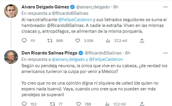 Ricardo Salinas Pliego contra Álvaro Delgado