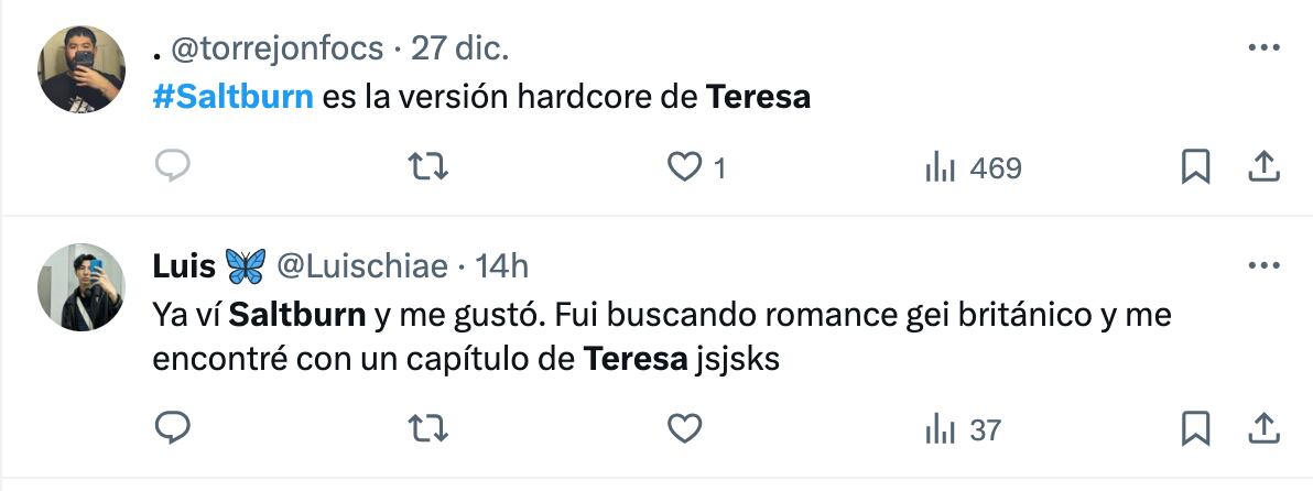 Los memes comparan a Saltburn de Jacob Elordi con Teresa