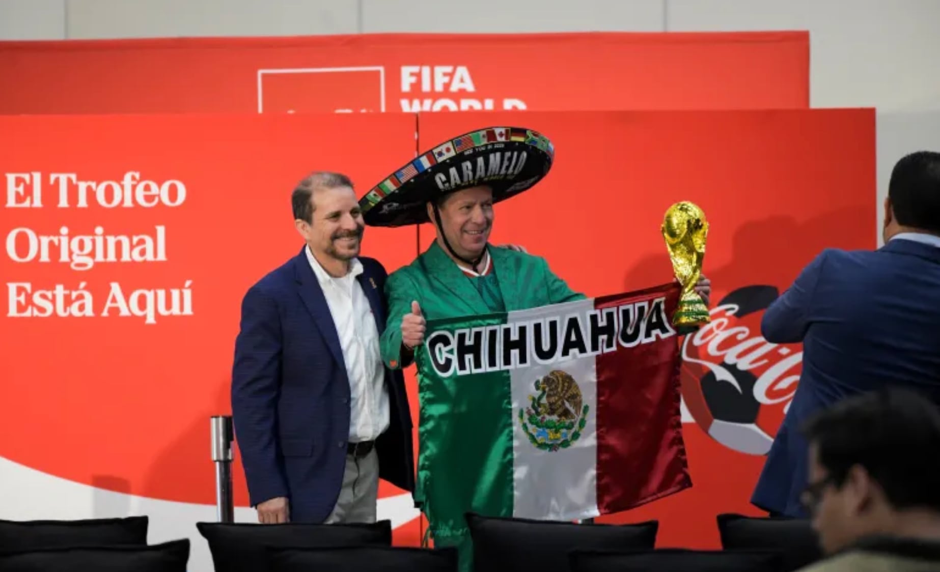 Maru Campos presenta trofeo de la Copa Mundial FIFA 2026 en Chihuahua