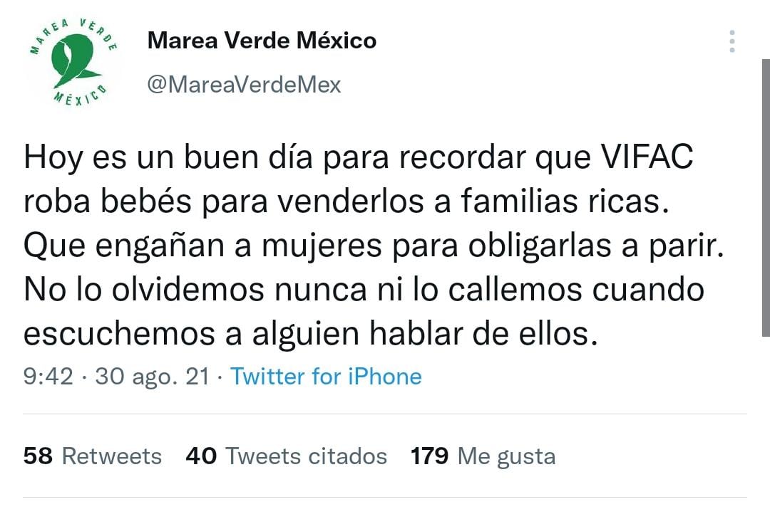 Mensaje de Marea Verde