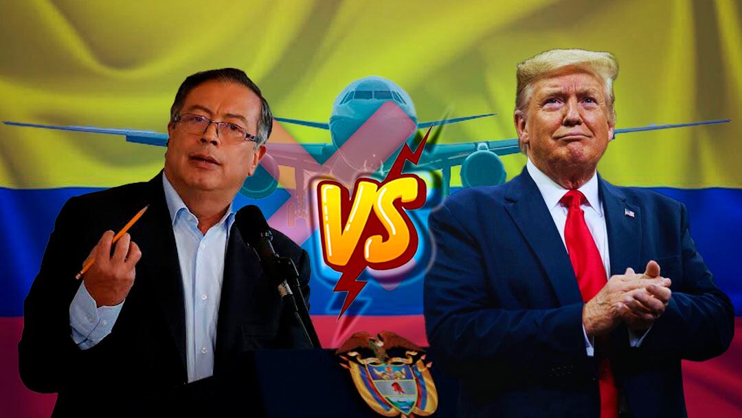 Gustavo Petro batea a Donald Trump y regresa aviones de colombianos deportados de Estados Unidos