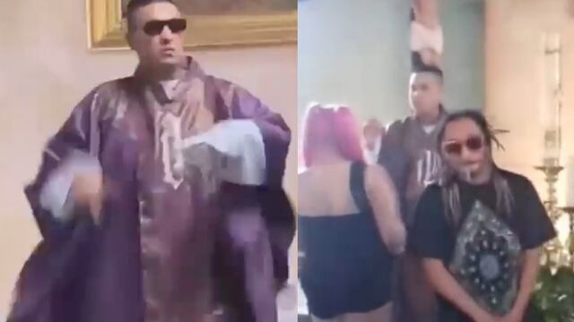 Alemán graba video dentro de iglesia
