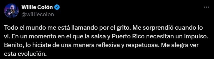 Willie Colón sobre Baile Inolvidable de DTMF