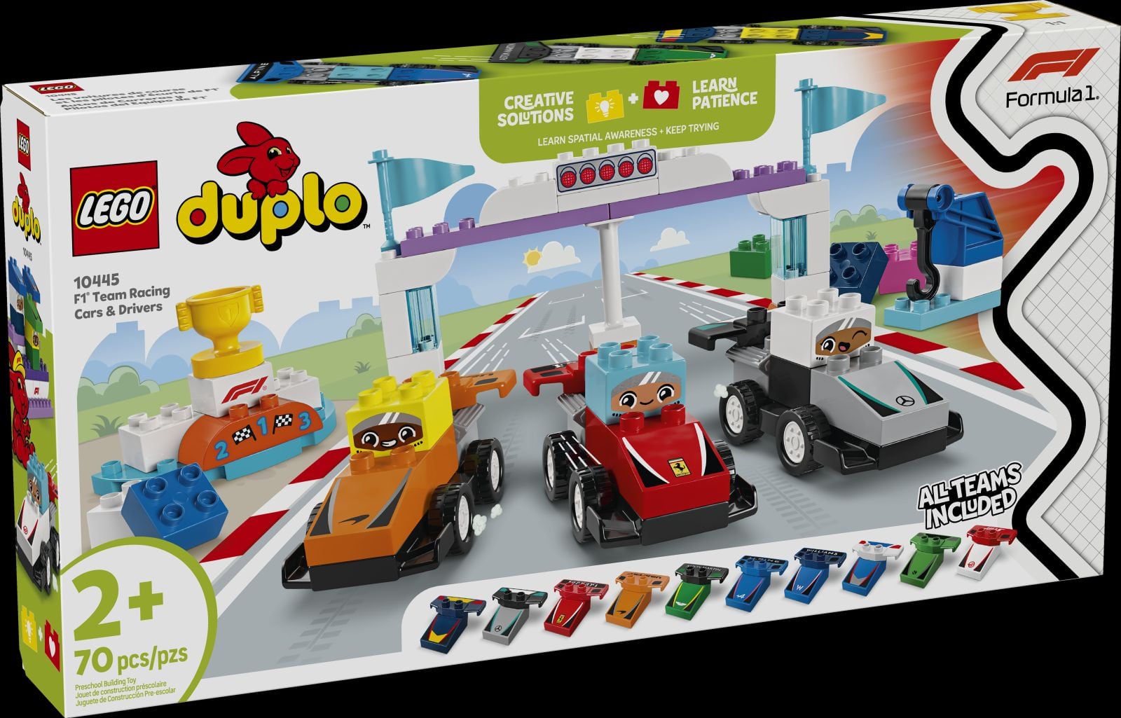LEGO DUPLO Autos de Carreras y Pilotos del Equipo de F1