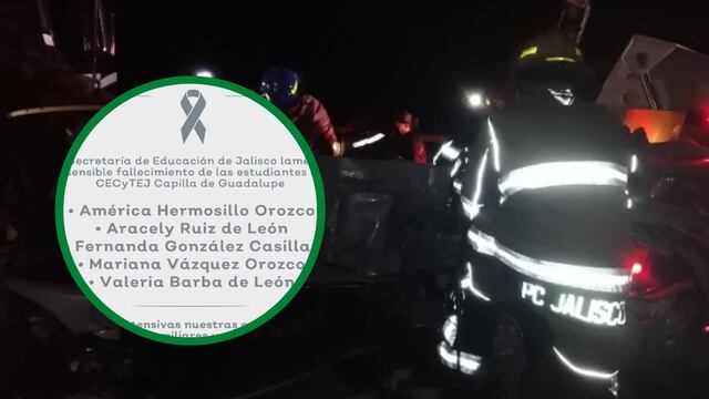 Accidente en Capilla de Guadalupe, Jalisco: mueren 5 estudiantes