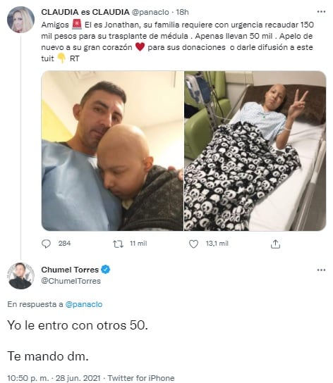 Chumel Torres apoya a niño con cáncer