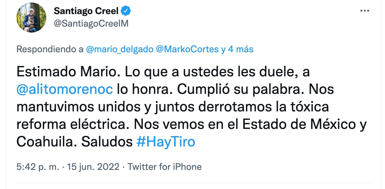 Santiago Creel se mete al pleito entre Mario Delgado y Marko Cortés por el honor de Alejandro Moreno