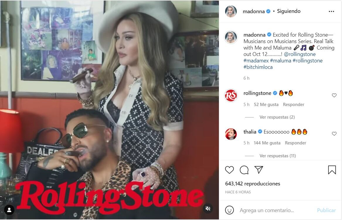 Maluma y Madonna en Rolling Stone