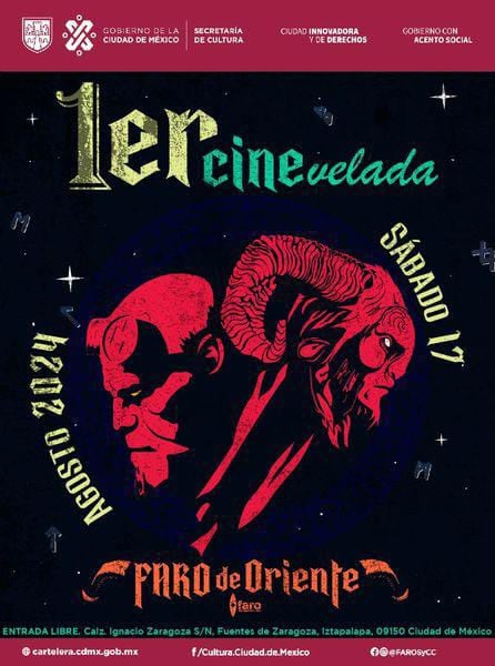 Cinevelada Guillermo del Toro en el Faro de Oriente: Ciclo nocturno con 4 de sus películas se proyectarán en esta fecha