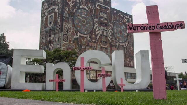 Protesta en la UNAM por violencia de género.