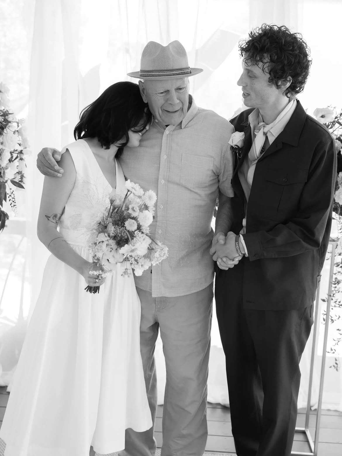 Bruce Willis en la boda de su hija Tallulah
