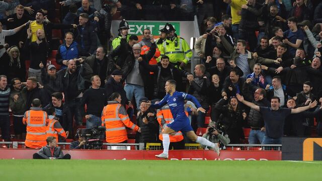 Hazard marcó el gol del triunfo al minuto 85