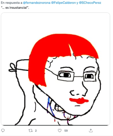 Tuit respuesta a Noroña