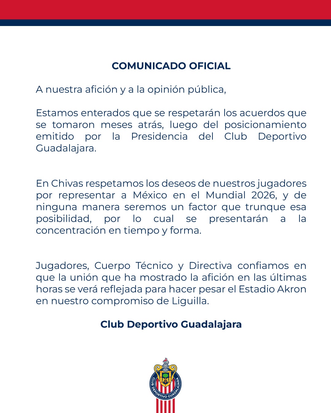 Giro en Chivas: Amaury Vergara deja libres a jugadores para concentración de Aguirre