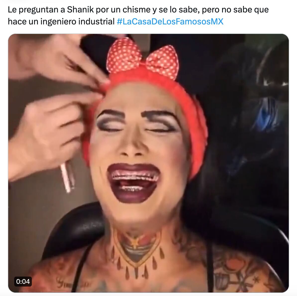 Meme de Shanik Berman en La Casa de los Famosos México 2024