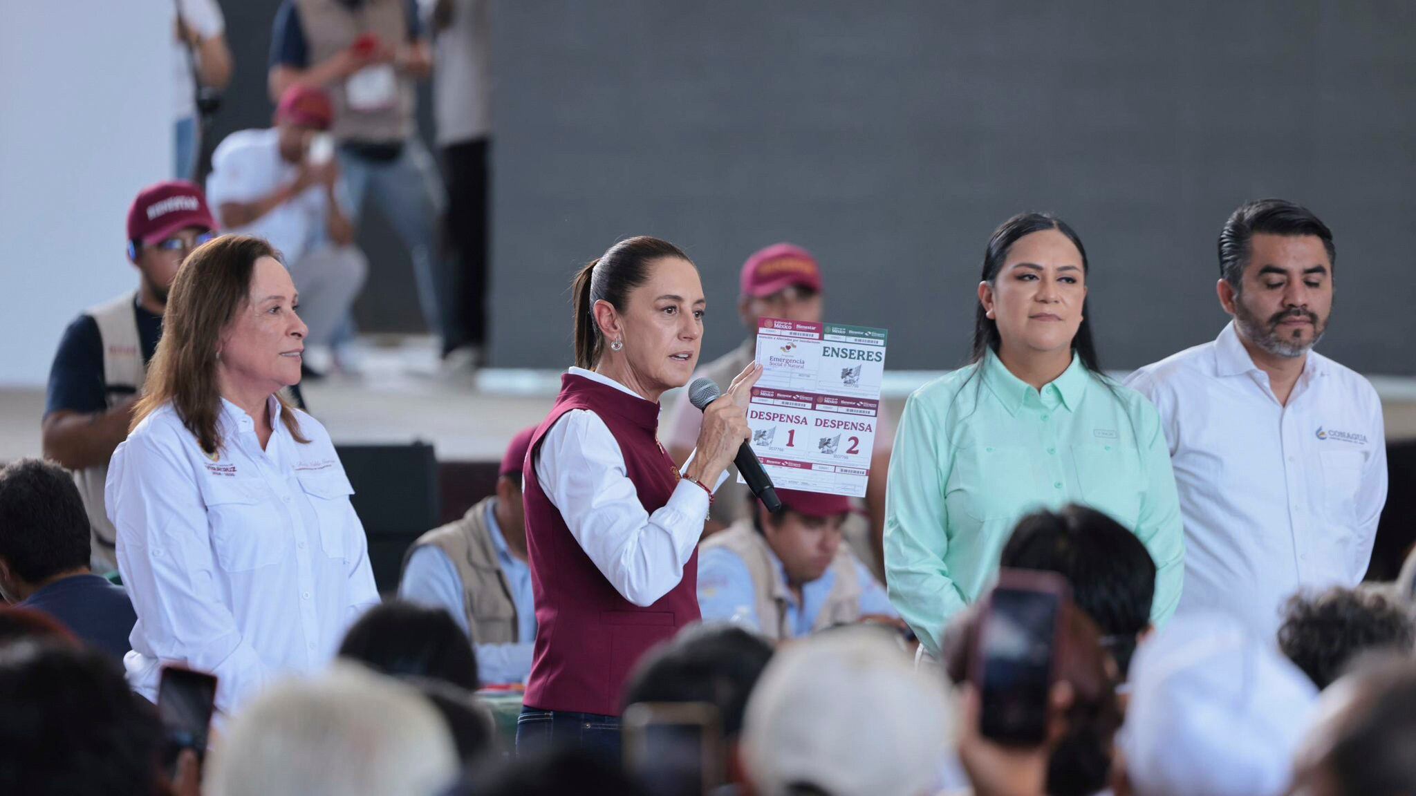 Claudia Sheinbaum realiza tercera visita a Poza Rica, Veracruz, para supervisar ayuda tras severas inundaciones