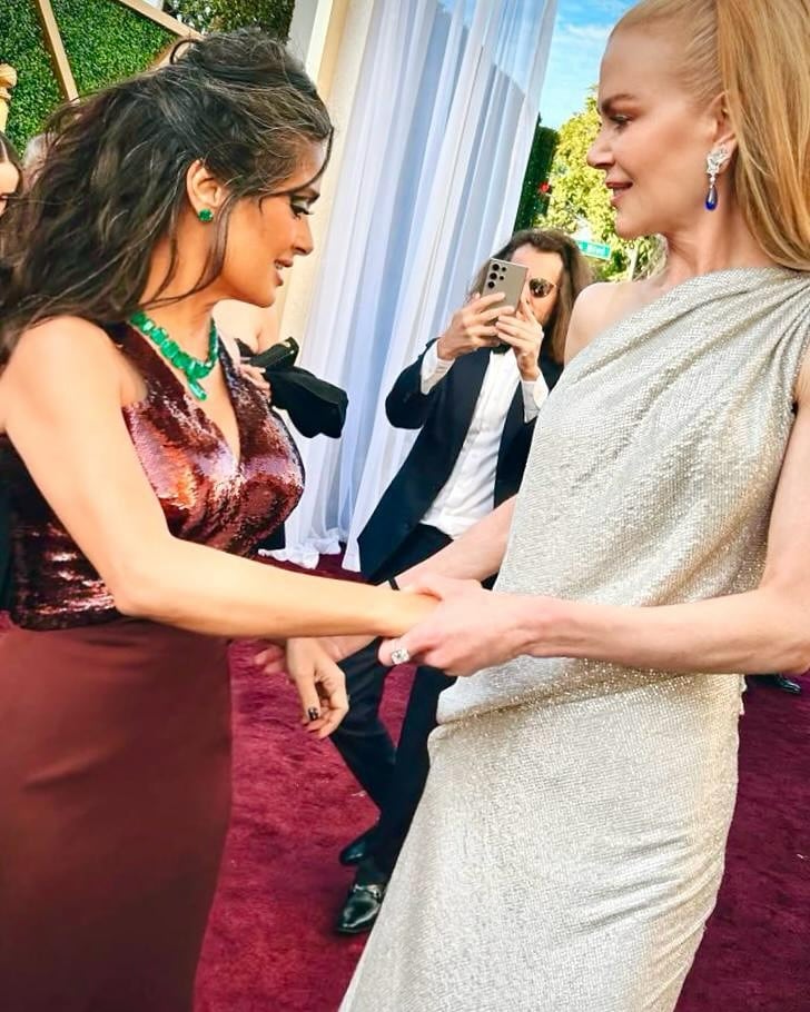 El video de una muy delgada Nicole Kidman que causó polémica en su reencuentro con Salma Hayek