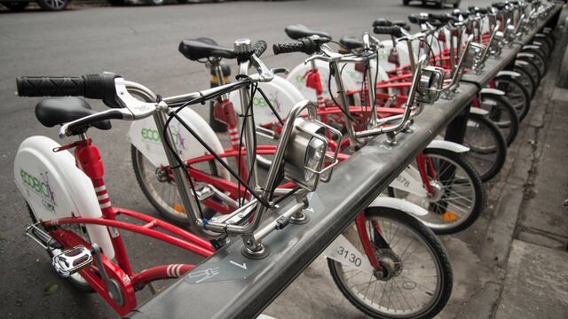 Cicloestación de Ecobici.