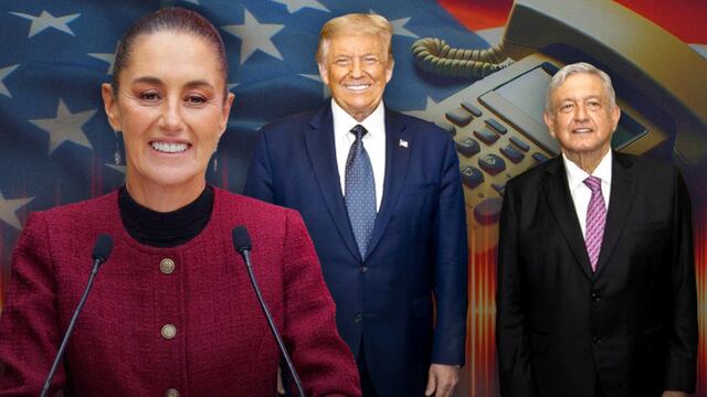 Donald Trump, AMLO y Claudia Sheinbaum