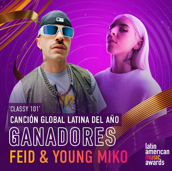 Latin American Music Awards 2024: Feid & Young Miko ganan a Canción Global Latina Del Año