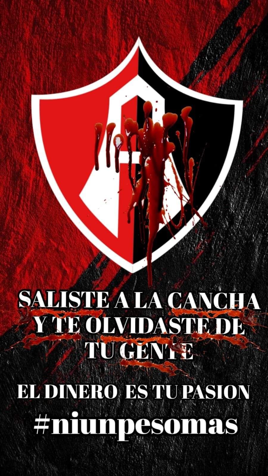 Mensaje de la afición Rojinegra